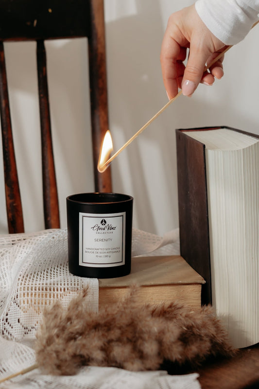 Serenity Soy Candle (10 OZ) - The Good Vibez Collective