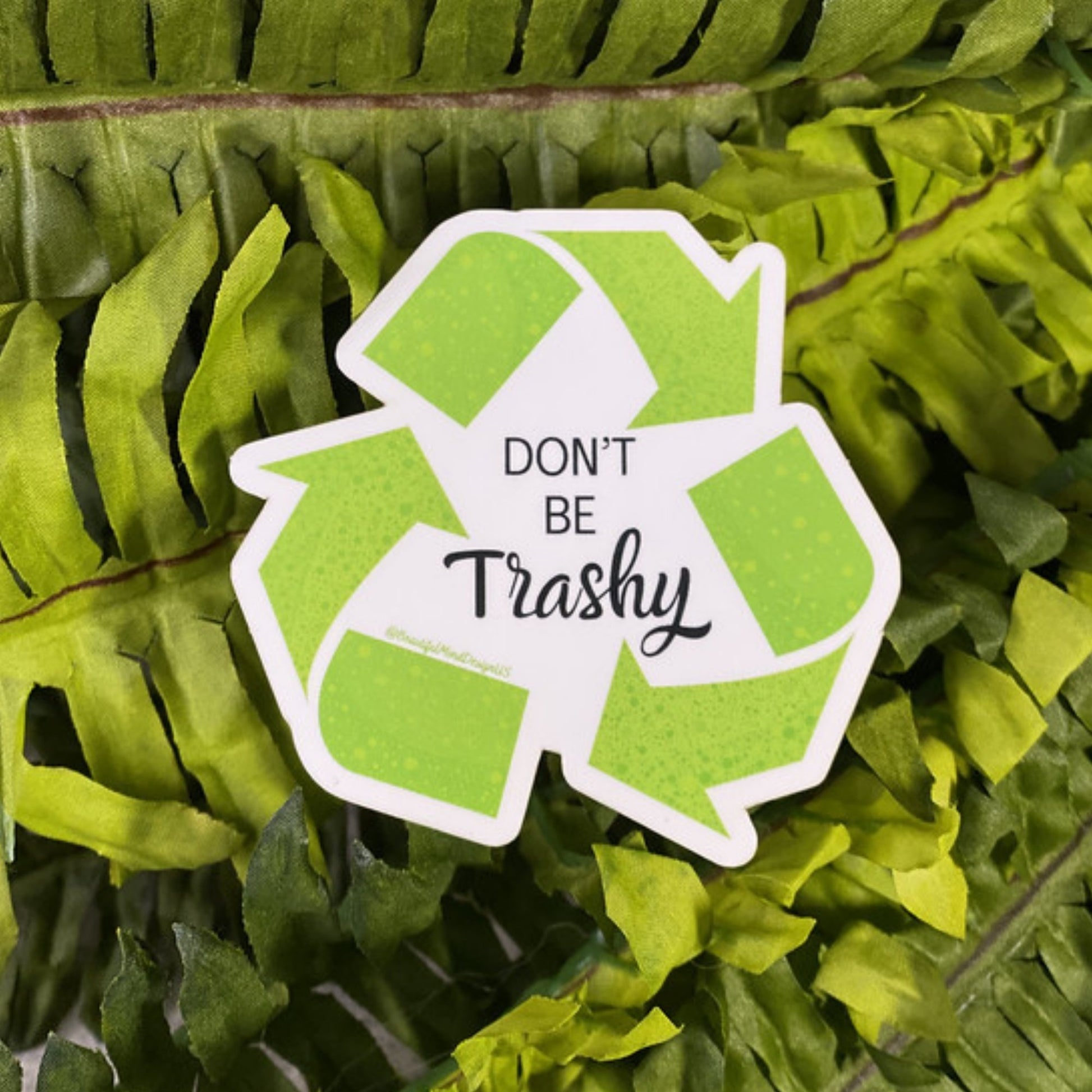 Don't Be a Trashy Vinyl Sticker - The GV Collective