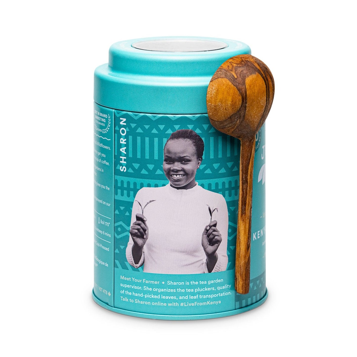 Justea - Kenyan Earl Grey Tea Tin with Spoon - The GV Collective