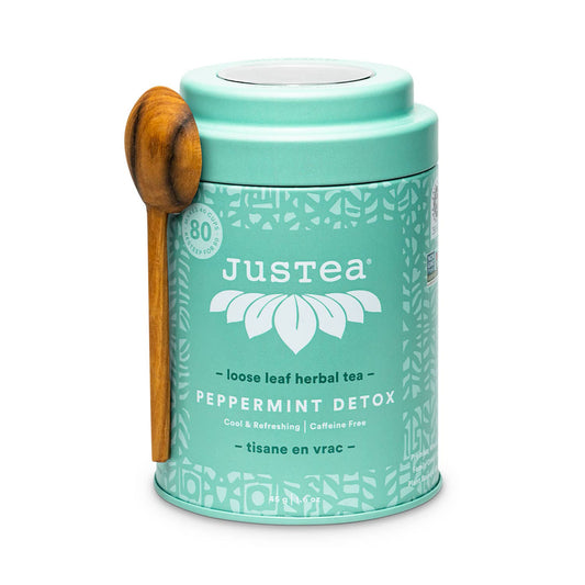 Justea - Peppermint Detox Tea Tin with Spoon - The GV Collective
