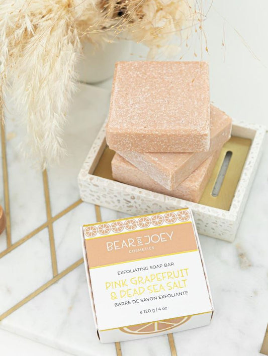 Pink Grapefruit and Dead Sea Salt Exfoliating Bar Soap - The GV Collective