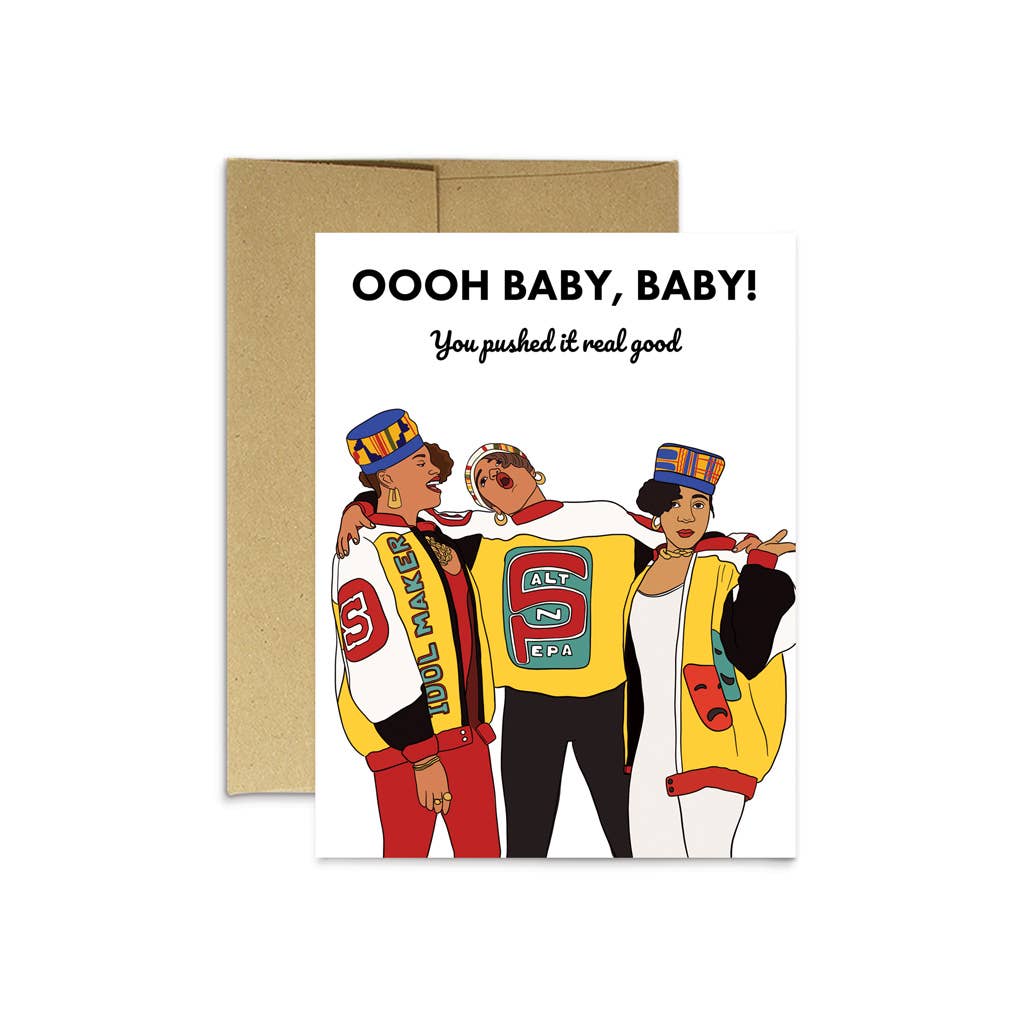 Push It! Baby Card - The GV Collective