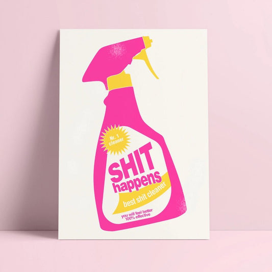 Sh*t Happens Postcard (Compostable and Biodegradable) - The Good Vibez Collective