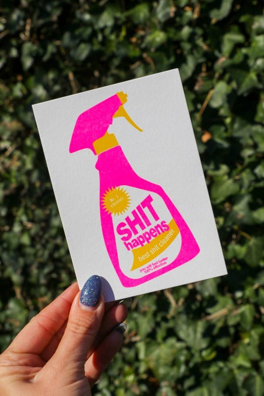 Sh*t Happens Postcard (Compostable and Biodegradable) - The Good Vibez Collective