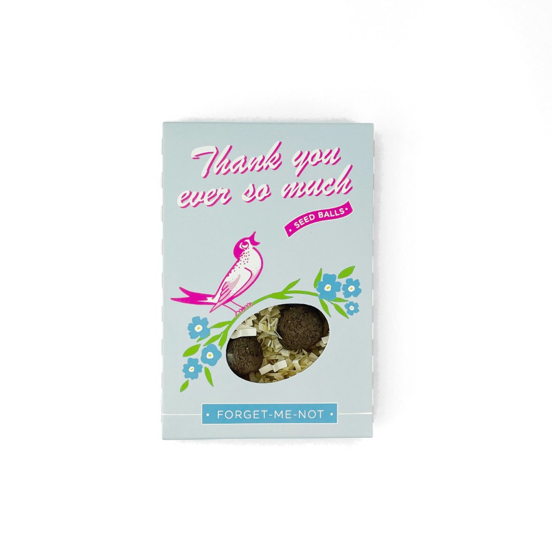 Thank You So Much Forget-Me-Not Garden Seed Ball Gift Box - The Good Vibez Collective