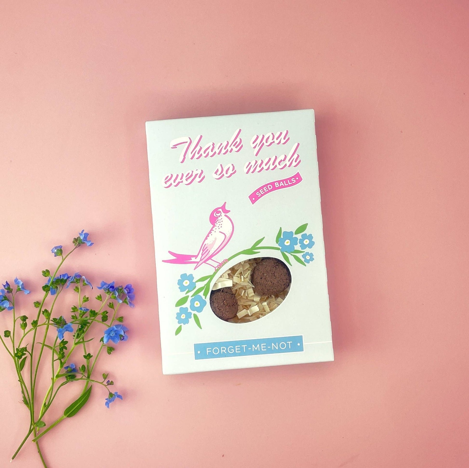 Thank You So Much Forget-Me-Not Garden Seed Ball Gift Box - The Good Vibez Collective