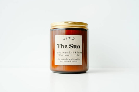 The Sun Candle (Citrus, tobacco, & cedar) - The GV Collective